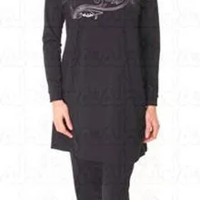 Горячая купальник для мусульманок Одноцветный Исламский купальник