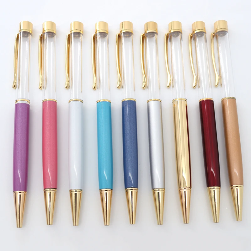 

100pcs Luxury Rose Gold Ballpoint Pen With no Gold Foil Oil Ball Pens for Student Writing Tool Office Supplies School Chancery