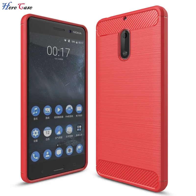 Новейший экологический чехол из углеродного волокна TPU для Nokia 6 2017 5 дюймов мягкий