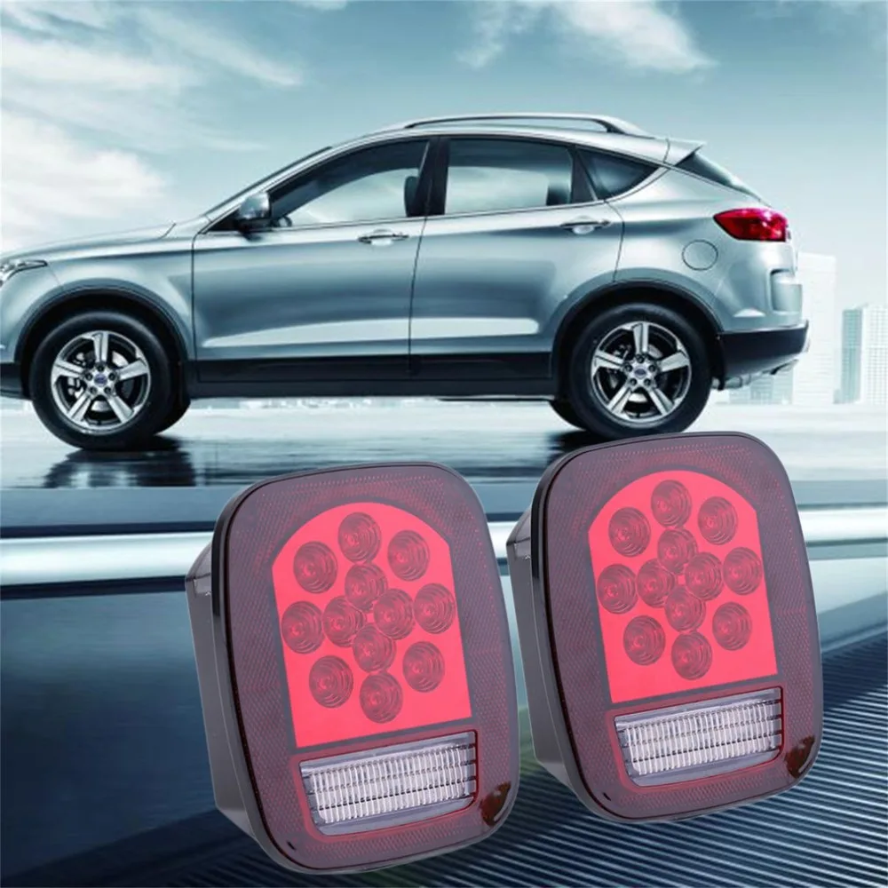 Universal 2pcs LED 12V Truck Cars Stop Turn Warning Tail
