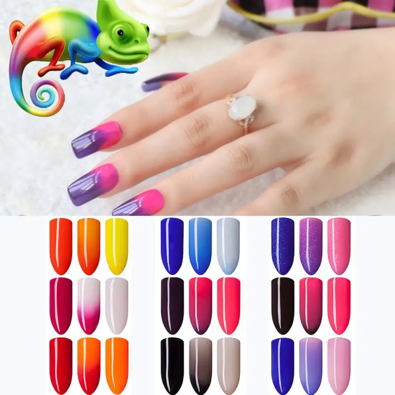 

10ml Temperature Change UV Nail Gel Polish Thermo Gel Polish Gel Nail Chameleon Color Changing Nail Polish Gelpolish Nails @