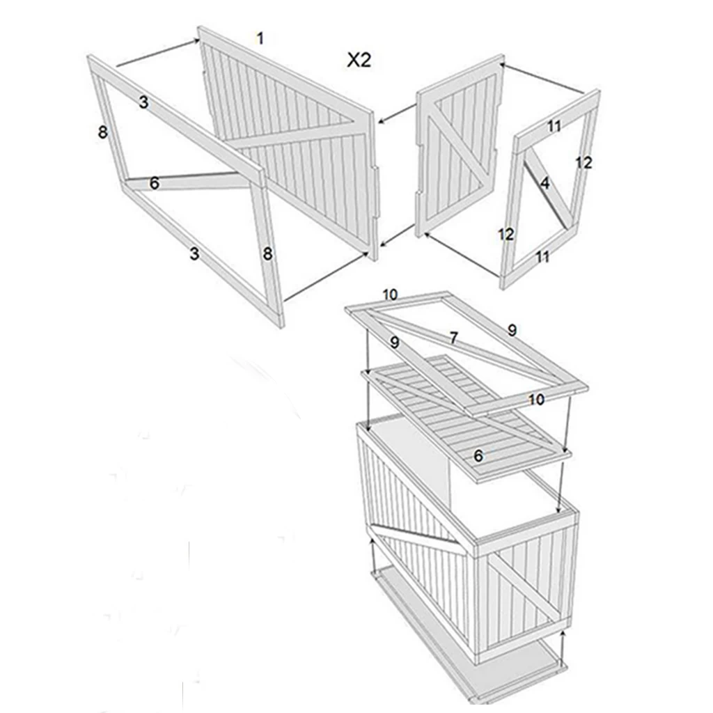 1/35 Scale Wooden Box Model Military Scene Building Model for Sand Table DIY Kits
