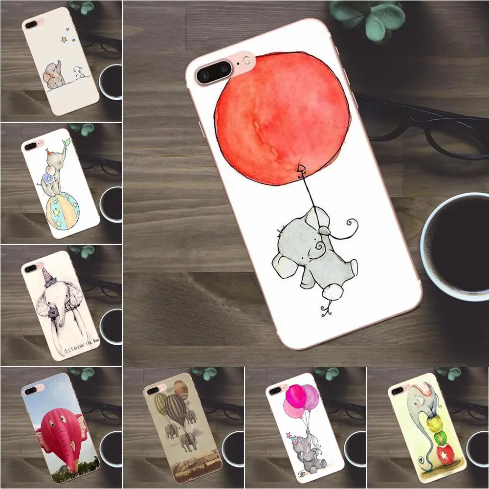 

Bixedx Balloon Elephant For Huawei G8 Honor 5C 5X 6 6X 7 8 9 Y5II Mate 9 P7 P8 P9 P10 P20 Lite Plus 2017 Coque Shell