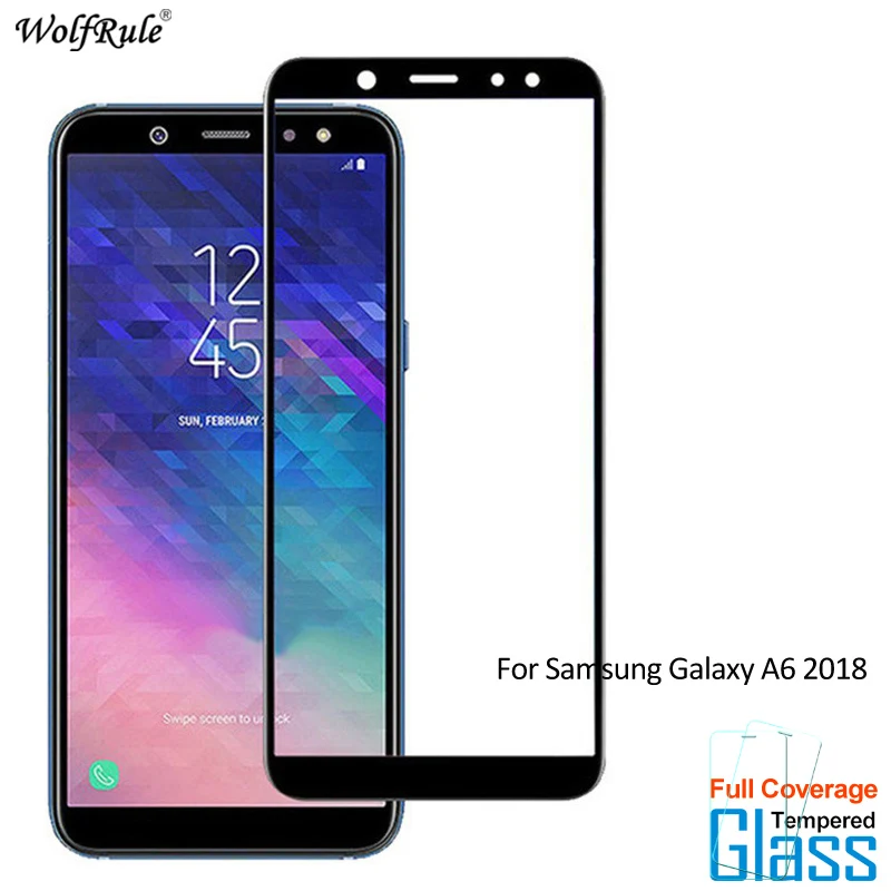 Для стекла Samsung Galaxy A6 2018 защита экрана закаленное стекло для A600 полное покрытие