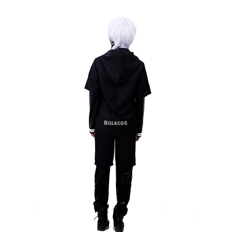 ROLECOS, новинка, японское аниме, Токийский Гуль, костюмы для косплея, Kaneki Ken, костюмы для косплея, толстовки, черная Бойцовая униформа, полный комплект