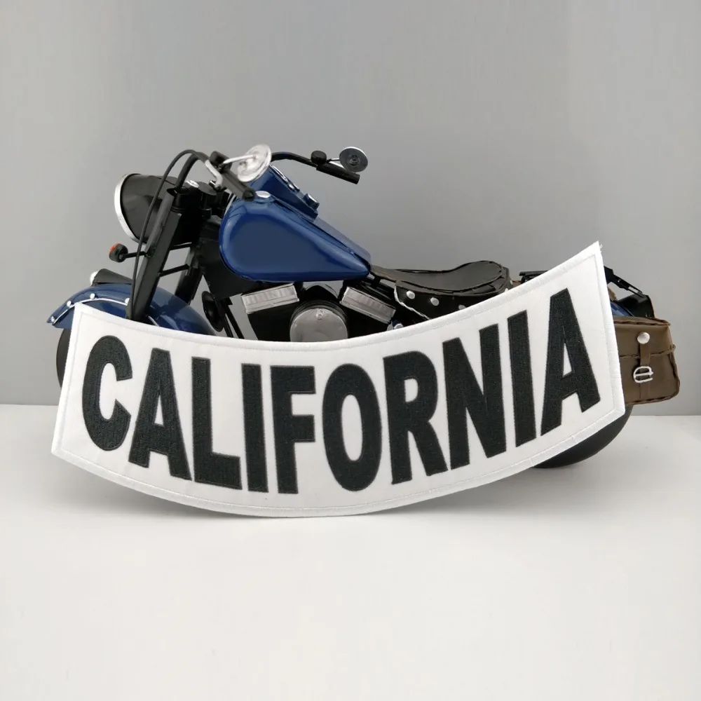 Rocker California Biker Vest Patches logo Iron On Embroidered Iron on backing back of Clothes Free Shipping DIY Design custom (3)