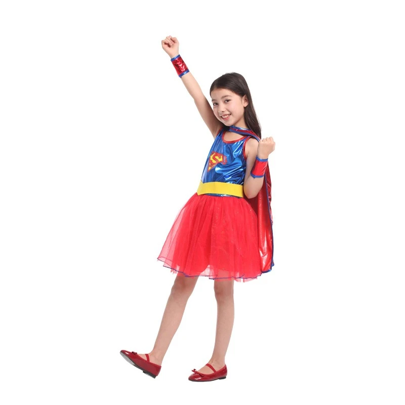 Clip mariposa navegación Tutor Chica Sexy superhéroe traje de Superwoman Cosplay niños Carnaval de  Halloween disfraz de superchica fiesta vestido de lujo traje|Disfraces para  niñas| - AliExpress