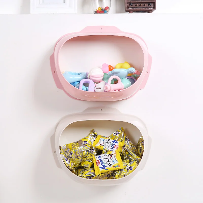 

Plastic Wall Mounted Storage Rack Shelf Organizers For Bedroom Kitchen Home Decor Kid Room DIY Wall Decorating Holders