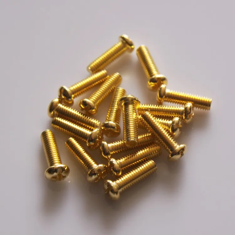 30pcs 16mm x M3 M4 M5 Gold chrome color Fittings Daquan machine screws