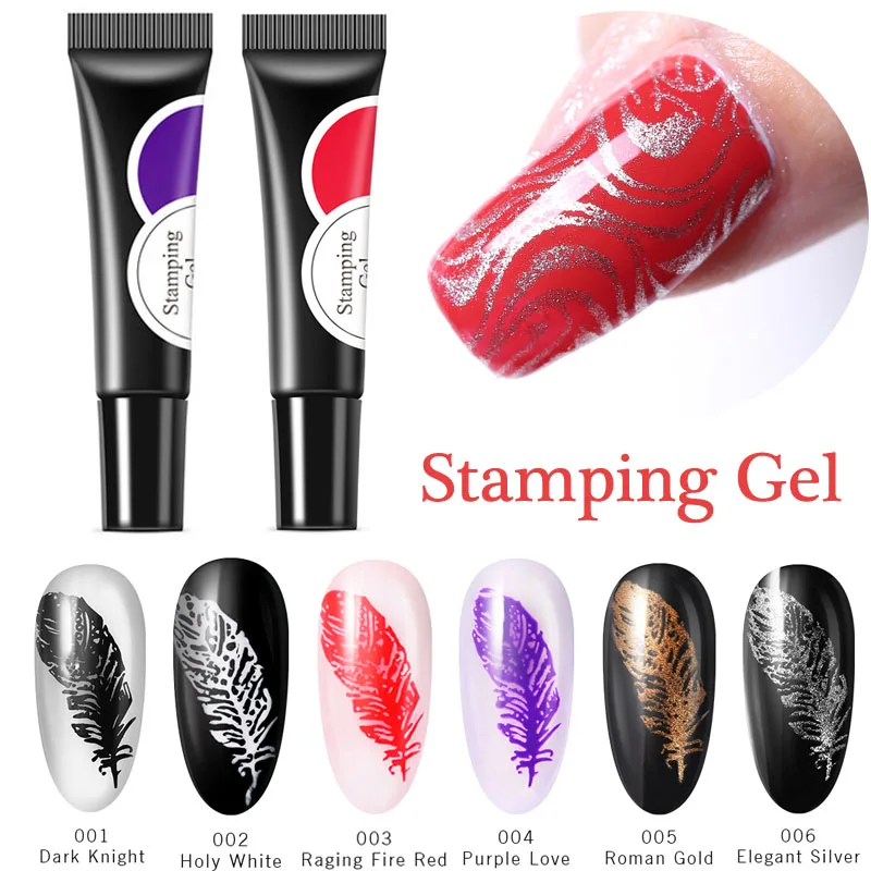 أزور الجمال مسمار ختم هلام البولندية مسمار الفن الدائم الأشعة فوق البنفسجية ورنيش الهجين Led هلام ورنيش DIY ختم نمط جيل للأظافر البولندية