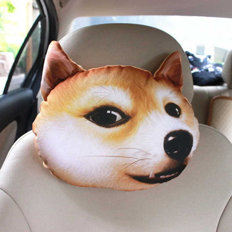 Подушка подголовник с забавной собакой Хаски котом|head rest pillow|headrest chaircar seat neck cushion |
