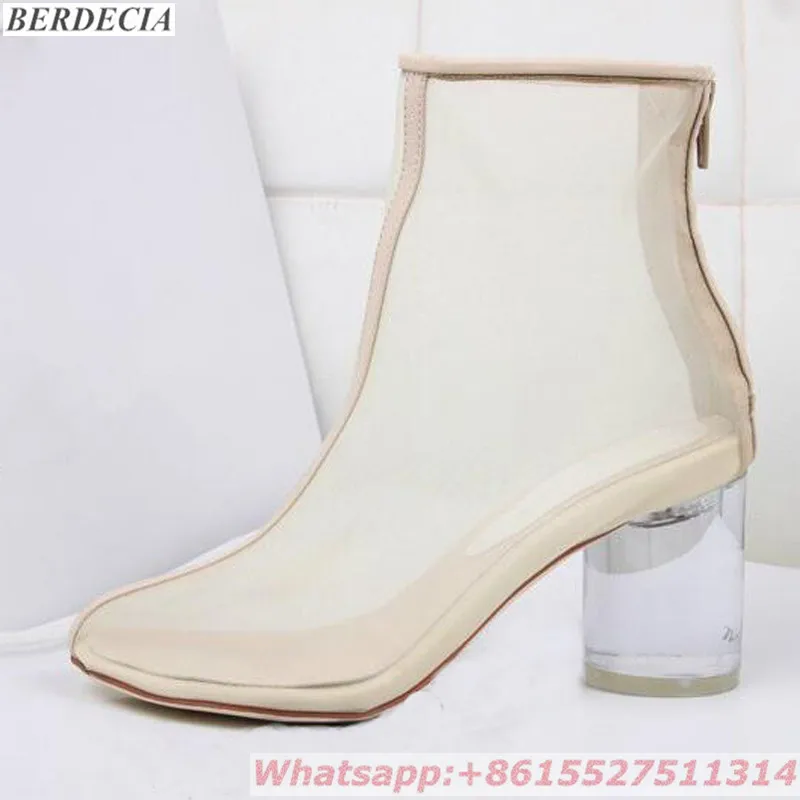 plastic chelsea boots