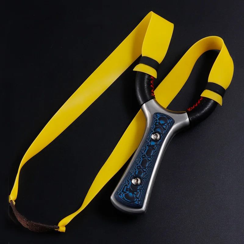 

Slingshot Hunting Catapult Stainless steel Outdoor Shooting Handheld Slingshots Bow with Rubber band New 2018