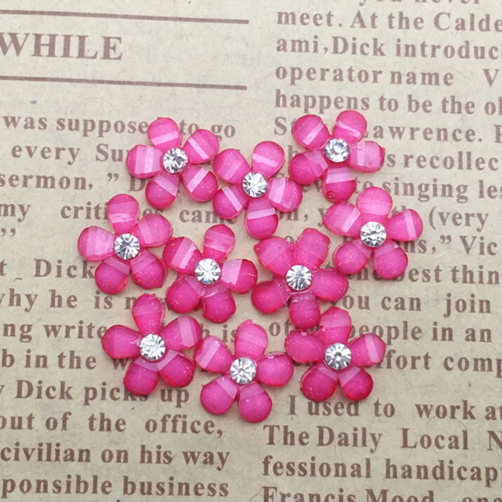 DIY 20pcs 10mm resin flowers flatback Scrapbooking for phone//wedding Crafts IJ