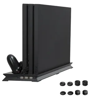 

PS4 Pro Cooling Fan Vertical Stand Dual Controllers Charging Dock for Sony Playstation 4 Pro Accessories Heat Sink Thin 3 Hub