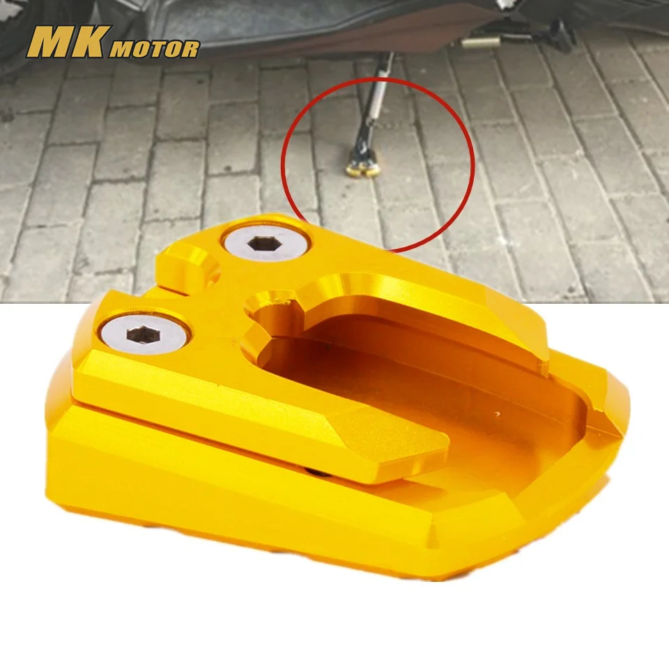 

XMAX 300 Motorbike kickstand Extension Side Stand Enlarger Plate Pad for YAMAHA xmax X MAX 300 2017-2018 With "xmax"logo