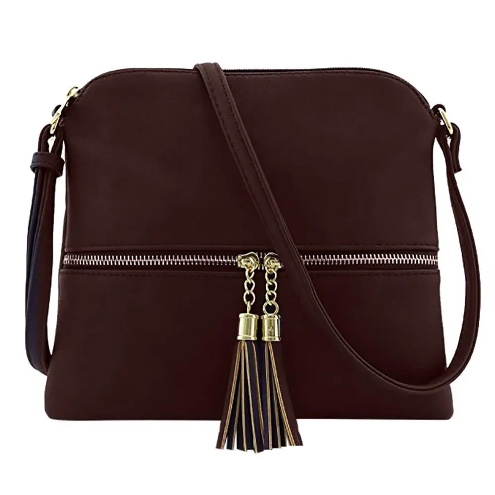 Винтажные женские сумки-мессенджеры, высокое качество, сумка через плечо с кисточками, Кожаная Мини женская сумка на плечо, сумки Bolsas Feminina - Цвет: Сливовый