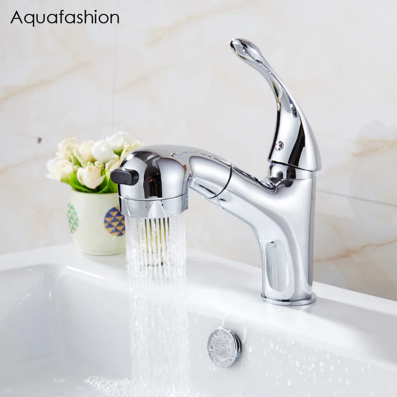 Free Shipping Chrome Bathroom Tap Brass Bathroom Taps Single Handle