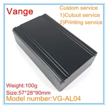 1 шт./лот черный металлический корпус 57*28*90 мм 6063-T5 алюминиевый распределительный корпус черный для портативной электроники PCB