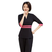 [Комплект] Для женщин короткий рукав модная форма медсестры-санитарки/медицинская униформа/высококачественные косметички оптом одежда для спа