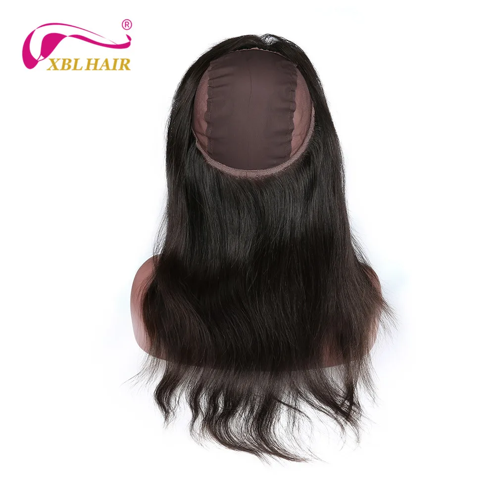 XBL font b Hair b font 360 Lace Frontal with Wig Cap Straight Peruvian font b