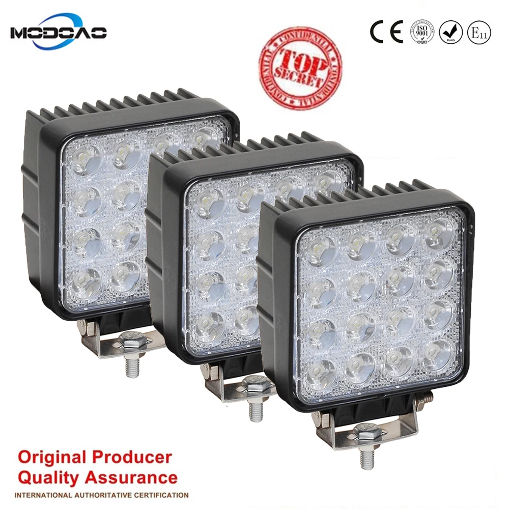 

Modoao Work LED Light Bar 48W Car Light Bright Beam 12v 24v Led For Jeep ATV UAZ SUV 4WD 4x4 Truck Tractor Off-road Spot Light