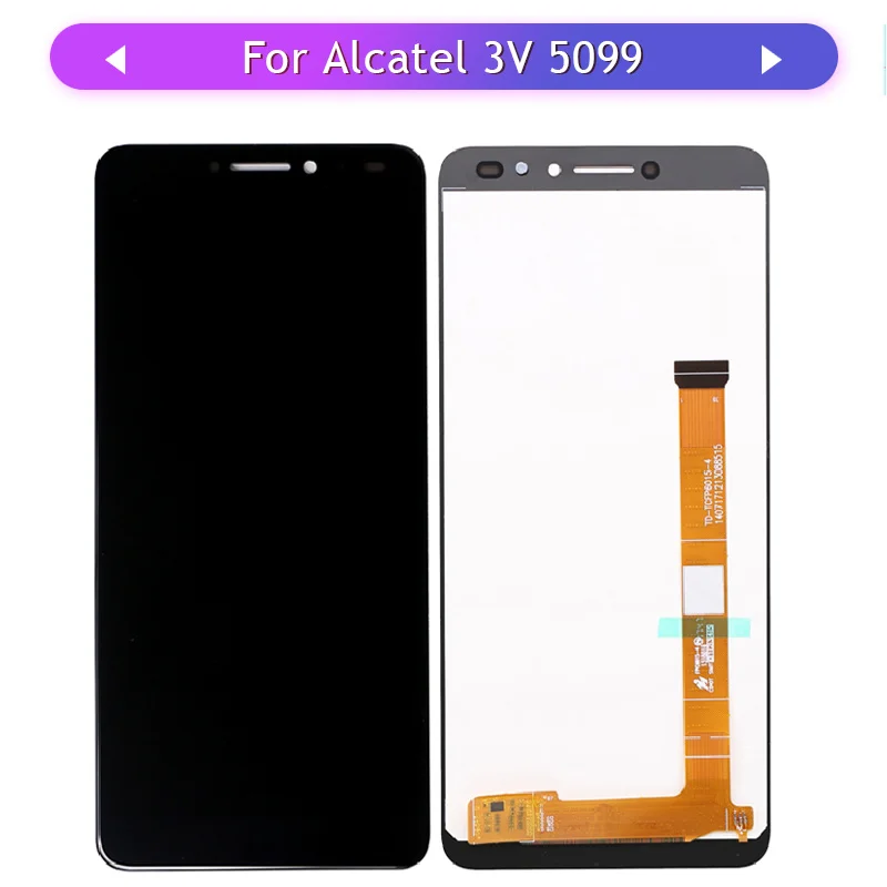 Для Alcatel 3V 5099 5099A 5099D 5099Y 5099U Полный ЖК-дисплей, сенсорная панель, стеклянный датчик, дигитайзер в сборе