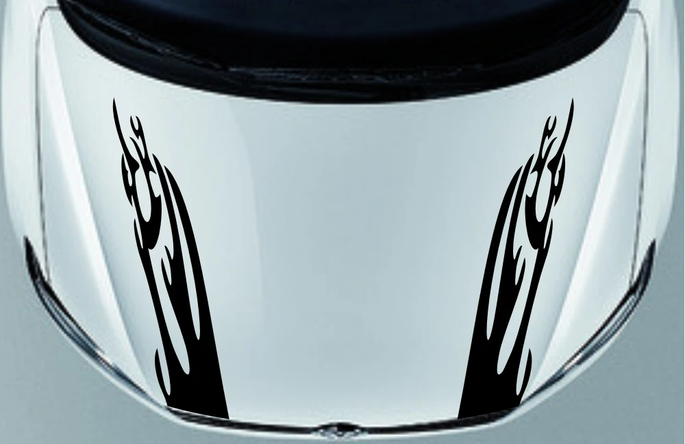 Car Decals Racing Flames Sport 6.5''x 35'' Vinyl Decor Bonnet Hood sticker CG314 | Автомобили и мотоциклы