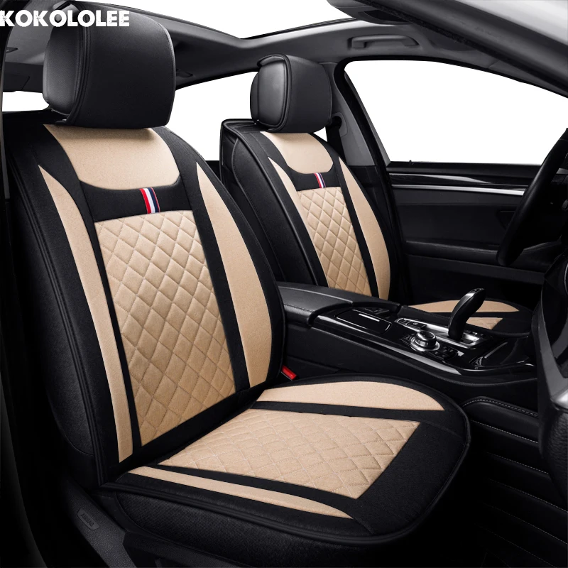 

KOKOLOLEE flax car seat covers For Ford mondeo Focus 2 3 kuga Fiesta Edge Explorer fiesta fusion auto accessories car-styling