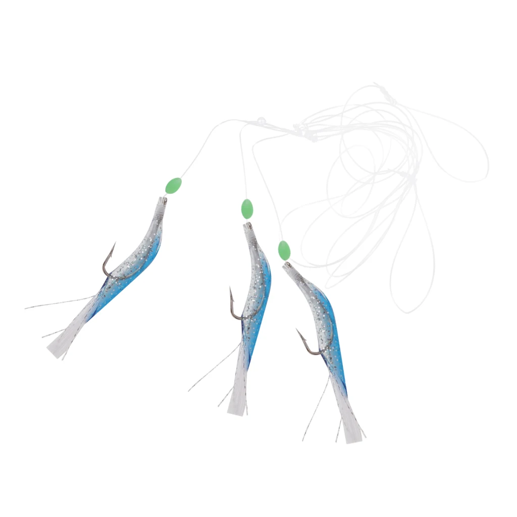 

Fishing Rigs Lures Fish Skin Baits Flasher Sabiki Rigs with Barrel Swivels Hook 2/0 Fishing Accessories