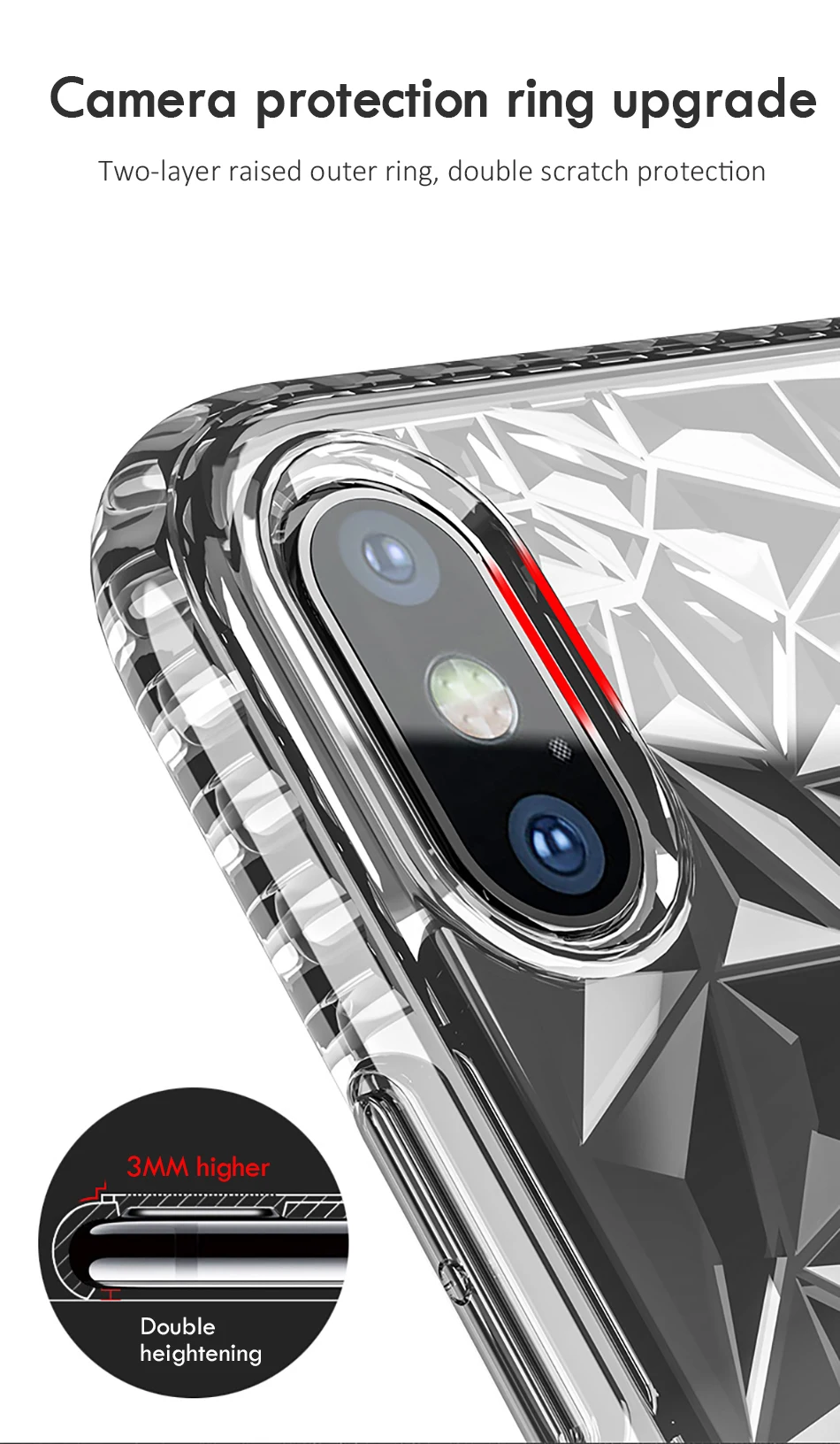!ACCEZZ Luxury Soft 3D Phone Cases For iPhone X 10 8 7 Plus TPU Anti-Shock Back Transparent Mobile Full Protection Cover Shell (4)