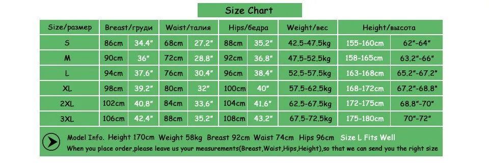 Size Chart For GD