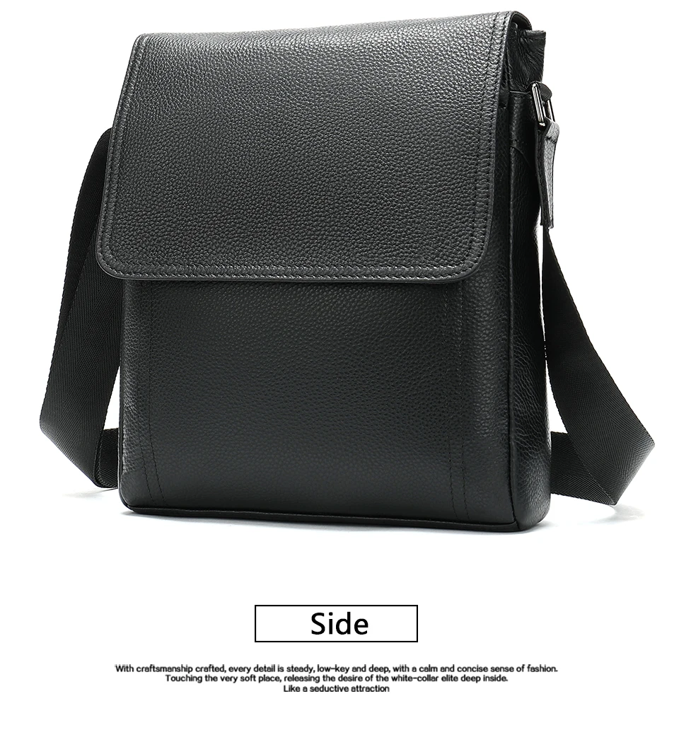 9 Famous Brand Leather Messenger Men's Shoulder Bag Male Casual Business Crossbody Tote Bags for Men Small Flap Handbag bolsas