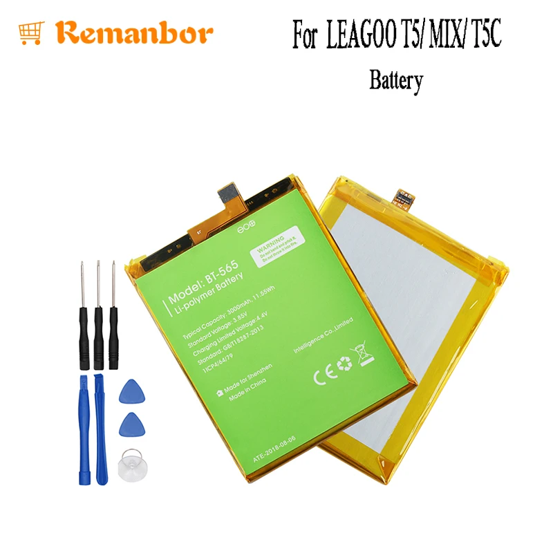 Remanbor для LEAGOO KIICAA смешивания T5 T5C Батарея 3000 mAh телефон замена аксессуары MIX ремонт
