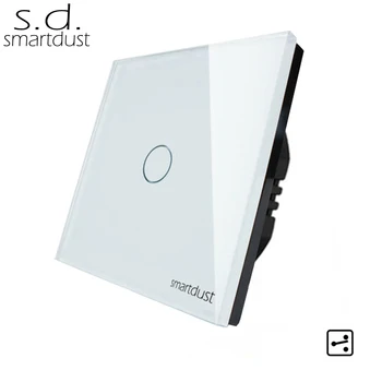 

Smartdust EU Russian 1 Gang 2 Way Best Sensitive Capacitive Touch Switch Crystal Glass Home Wall Light Electric Switch
