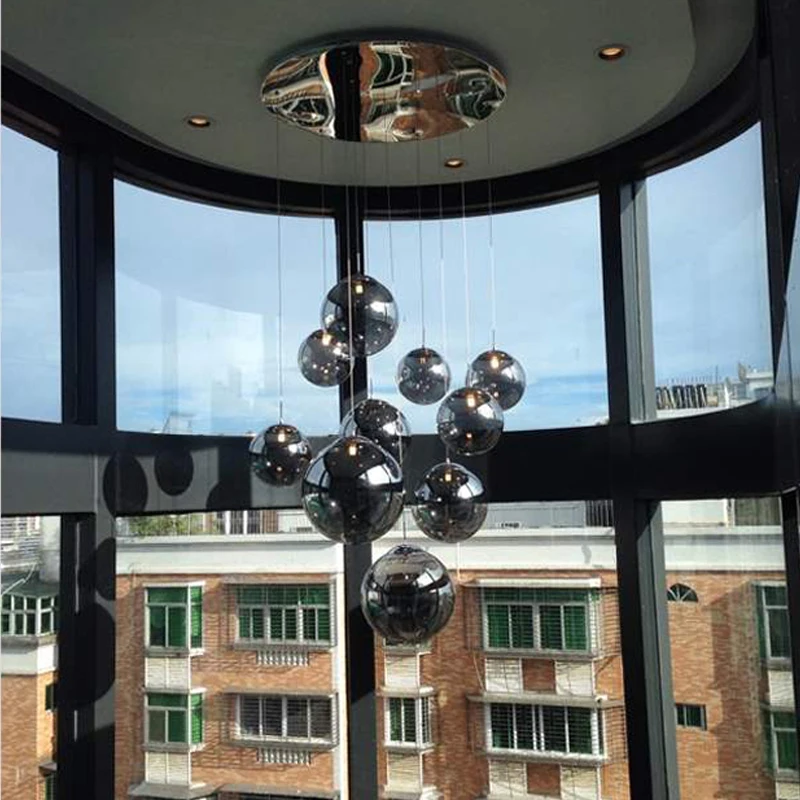 SGROW стеклянный шар абажур люстры для гостиной спальни прохода лестницы