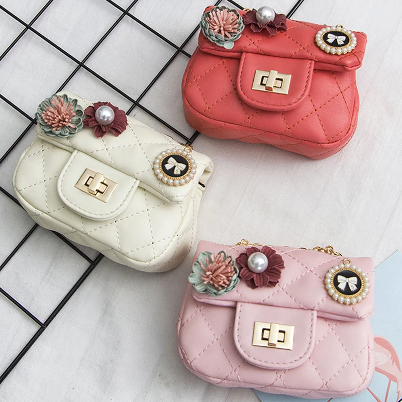 

Brand Design Children Chain Small Messenger Bag Mini Flap Girl Fashion Purses Clutch Candy Color Lingge Korean Change Money Bag