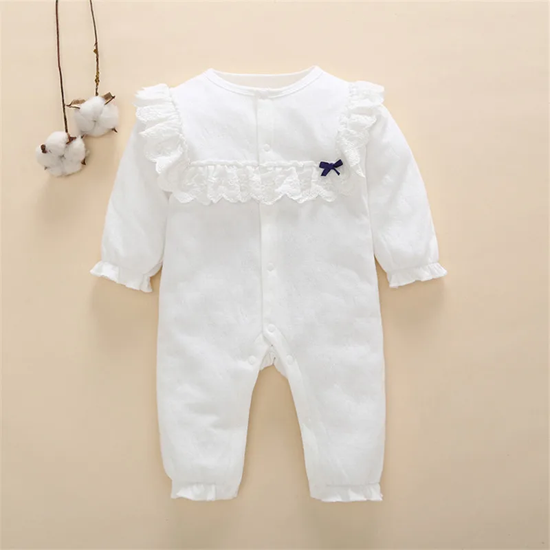 

Jumpsuits Buttons-Up 100% Cotton Long-Sleeves Cute Absorbent Breathable Coveralls 3-12 Months