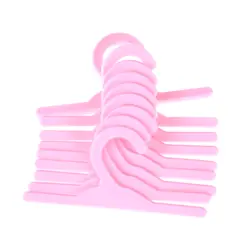 10 шт./лот вешалка для кукольной одежды розовый вешалка для девочек куклы для детей лучший подарок аксессуары 8 см * 3,8 см