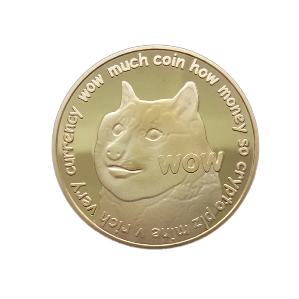 Позолоченная Коллекционная монета DogCoin художественная коллекция подарок
