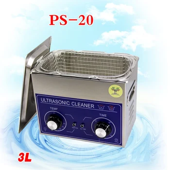 

1PC PS-20 AC110/220v 120W heater&timer Ultrasonic cleaner 3L 40KHZ for electronic components ,Dentures cleaning machine