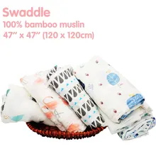 Miababy детская муслиновая Пеленка из бамбукового хлопка используется в качестве чехла для кормления, слюнявчик, игровой коврик или даже для затенения коляски