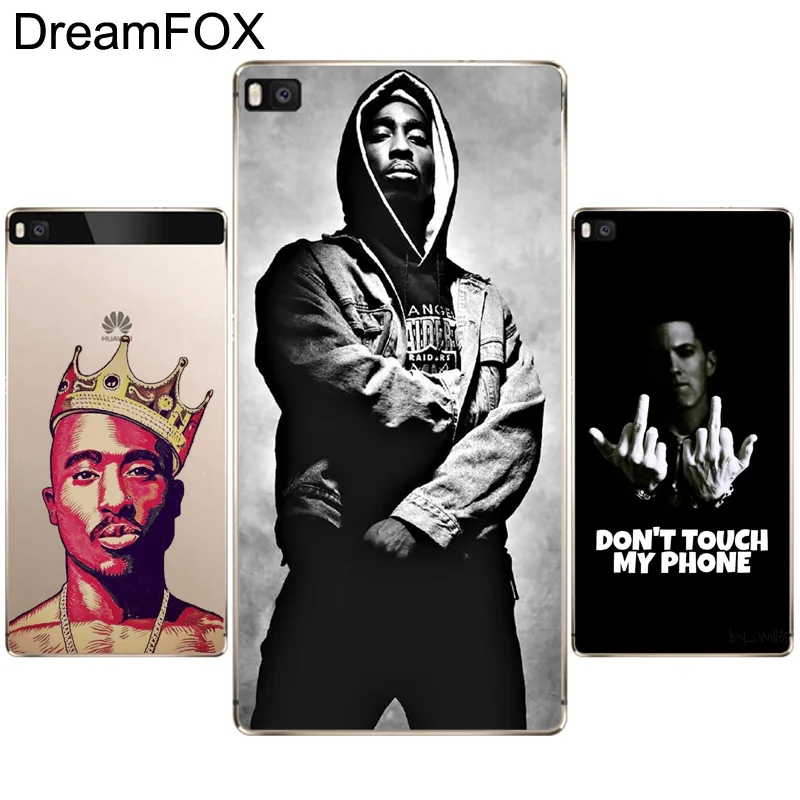 Мягкий силиконовый чехол DREAMFOX M362 2pac Eminem из ТПУ для Huawei P8 P9 P10 Lite Plus 2017 Honor 8 Pro 9 6X |
