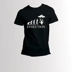 НЛО вторжение Эволюция человека Футболка мужская TeeFashion летняя футболка
