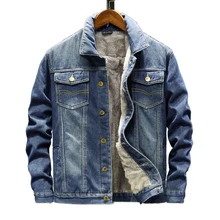 Fashion Men's Denim Jackets Punk Hole Jean Coat Winter Warm Jean Jacket Mens Jeans Outerwear Men Jean Jacket Fashion Men's Denim Jackets Punk Hole Jean Coat Winter Warm Jean Jacket Mens Jeans Outerwear Men Jean Jacket