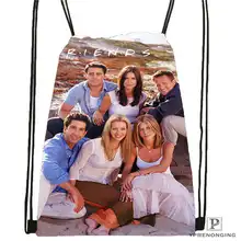 Custom friends Drawstring Backpack Bag Cute Daypack Kids Satchel (Black Back) 31x40cm#2018611-1(7)