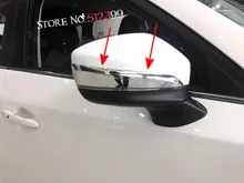 2* ABS Chrome Car Rearview Mirror Upper Stripe Cover Trim For Mazda CX-5 CX5 2017 2018 Car styling Accessories