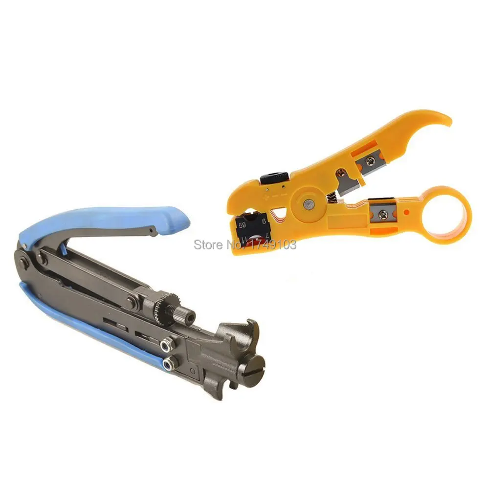 Coax Compression Crimping Tool F Type Crimper Cable Tech RG6 RG59 RG11