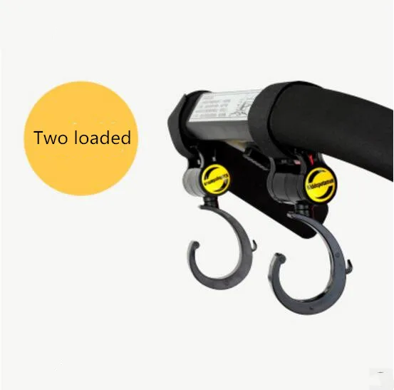 

Stroller hook universal stroller hook accessories 360 degree rotating big hook umbrella car Velcro hook 2 Pack