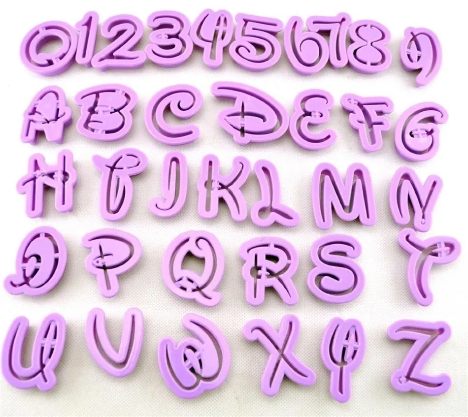 

36pcs/set DIY Letter Number Cake Mould Fondant Sugarcraft Cookie Cutter Mold Decorating Tools